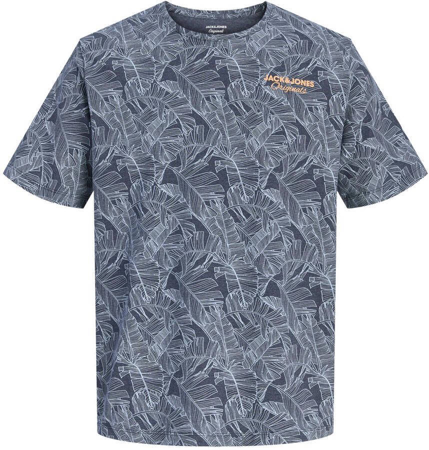 JACK & JONES ORIGINALS regular T-shirt donkerblauw