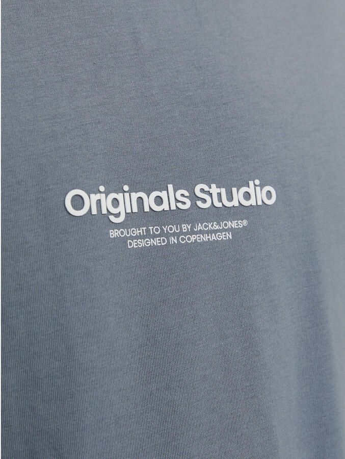 JACK & JONES ORIGINALS regular T-shirt JORVESTERBRO met printopdruk grijs