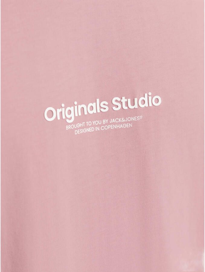 JACK & JONES ORIGINALS regular T-shirt JORVESTERBRO met printopdruk roze
