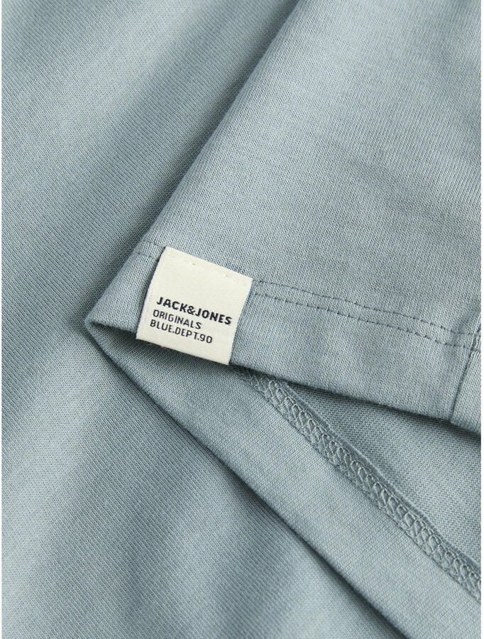 JACK & JONES ORIGINALS regular T-shirt met backprint grijsgroen - Foto 3