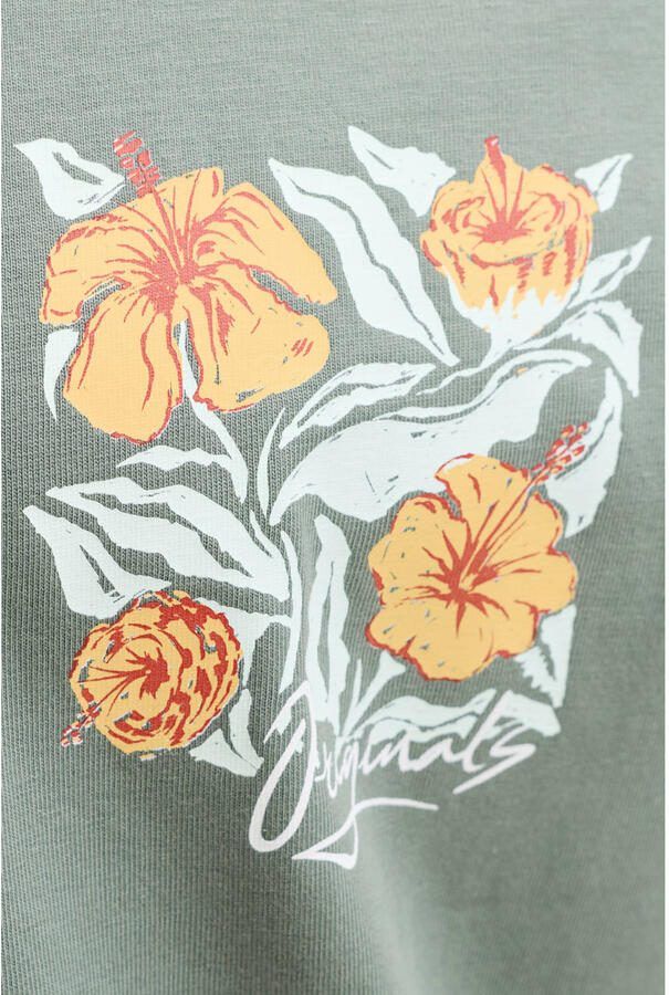 JACK & JONES ORIGINALS regular T-shirt met backprint groen - Foto 2