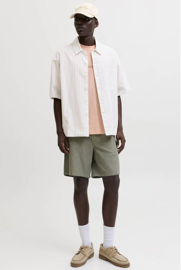 JACK & JONES ORIGINALS regular T-shirt met backprint lichtroze - Foto 3