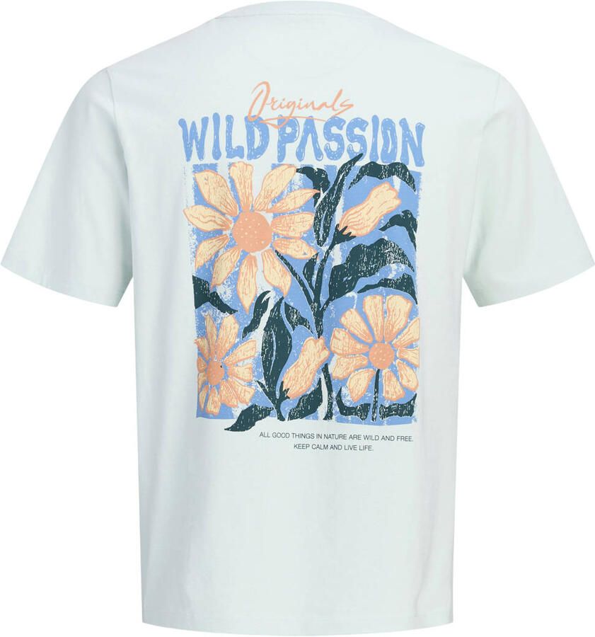 JACK & JONES ORIGINALS regular T-shirt met backprint mintgroen - Foto 2