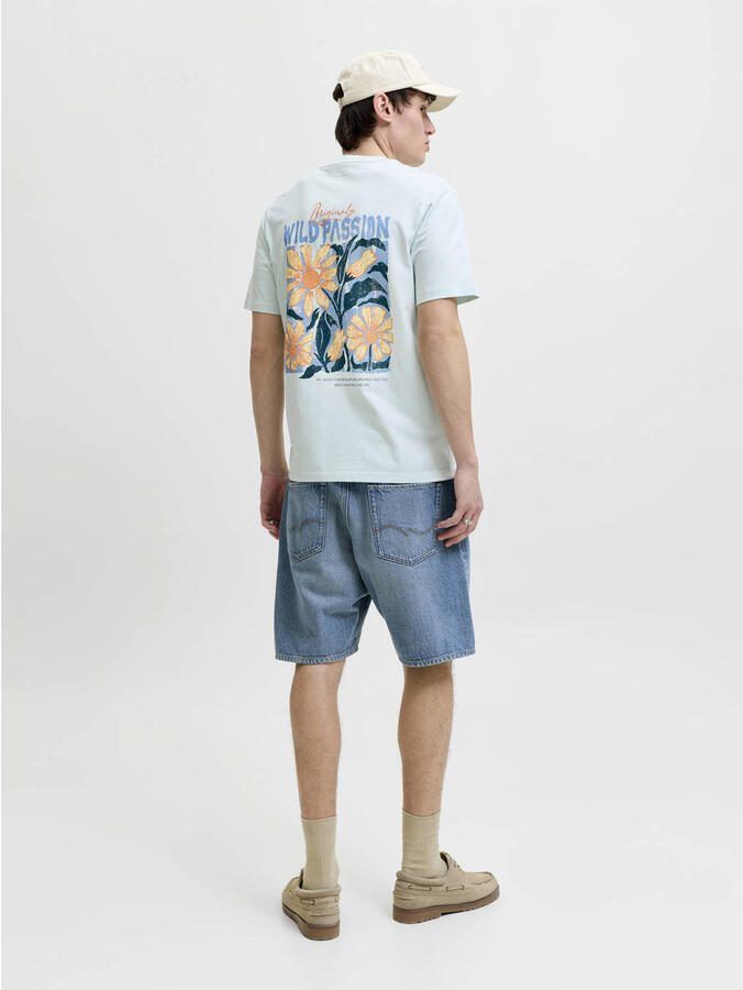 JACK & JONES ORIGINALS regular T-shirt met backprint mintgroen - Foto 3