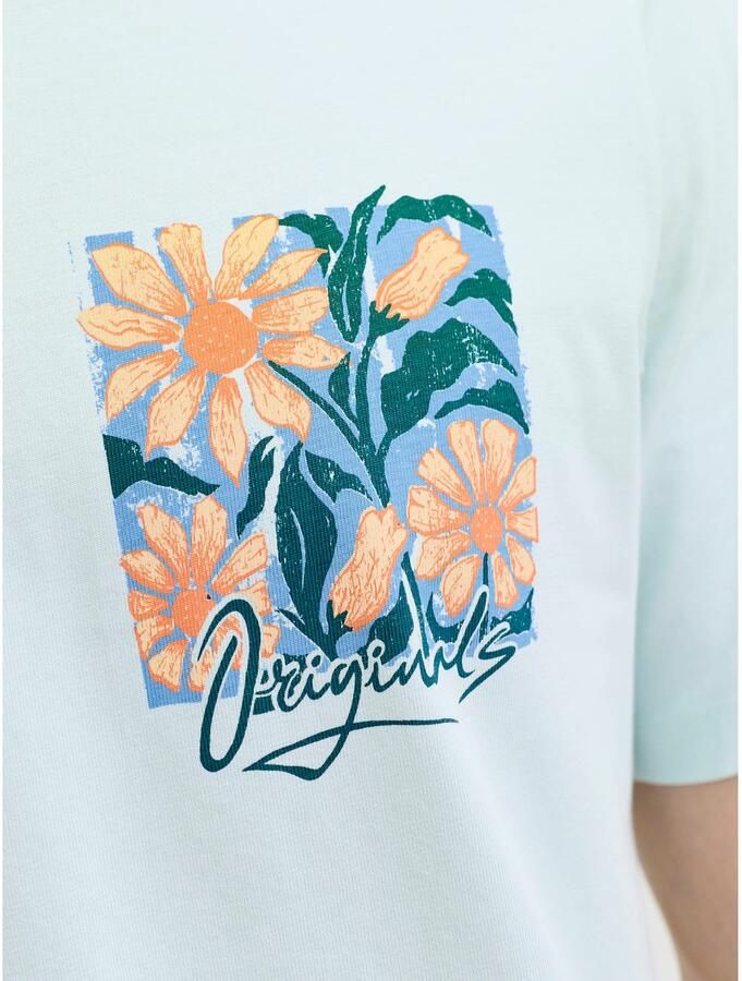 JACK & JONES ORIGINALS regular T-shirt met backprint mintgroen - Foto 2