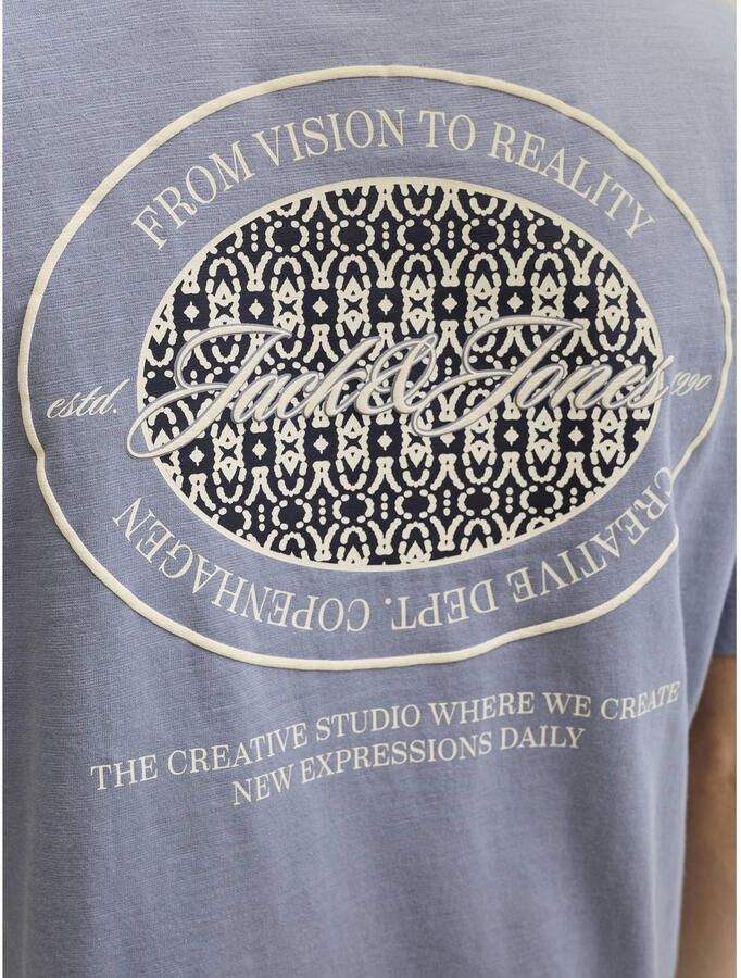 JACK & JONES ORIGINALS regular T-shirt met backprint paars - Foto 2