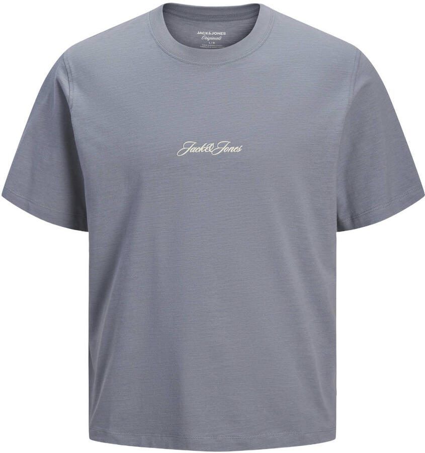 JACK & JONES ORIGINALS regular T-shirt met backprint paars - Foto 2