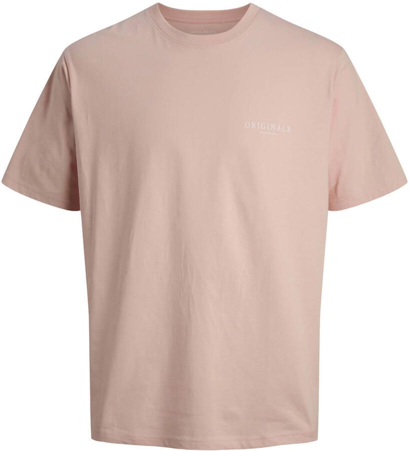 JACK & JONES ORIGINALS regular T-shirt met backprint roze - Foto 2