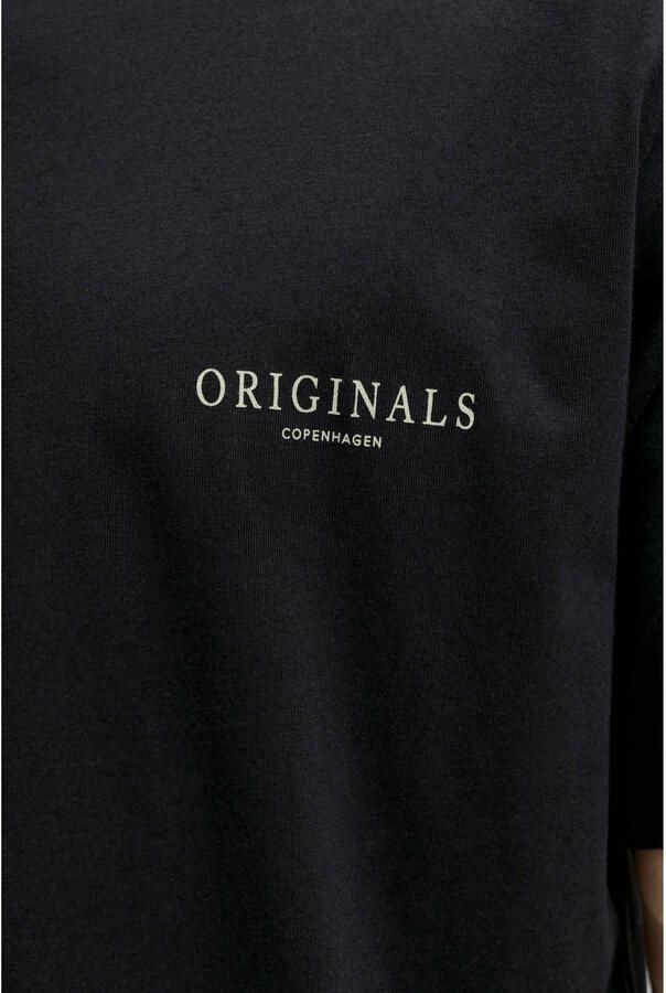 JACK & JONES ORIGINALS regular T-shirt met backprint zwart - Foto 2