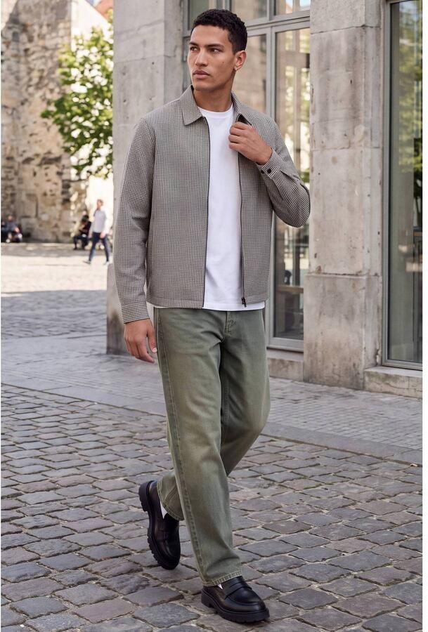 JACK & JONES ORIGINALS relaxed fit geruit overshirt grijs - Foto 2