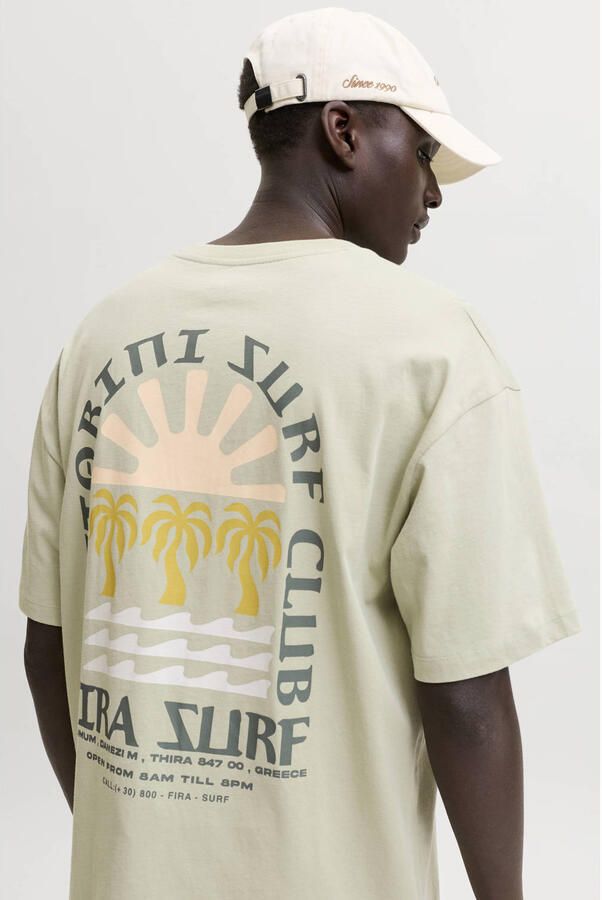 JACK & JONES ORIGINALS relaxed fit T-shirt met backprint beige - Foto 2