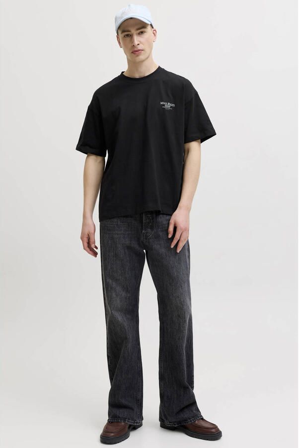 JACK & JONES ORIGINALS relaxed fit T-shirt met backprint zwart - Foto 2