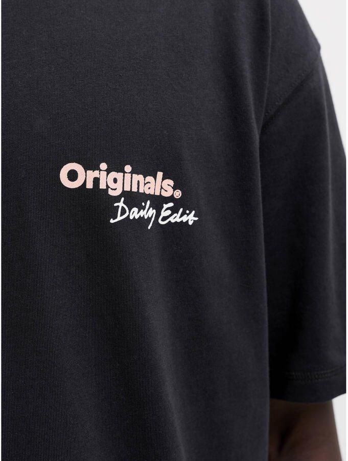 JACK & JONES ORIGINALS relaxed fit T-shirt met backprint zwart - Foto 2