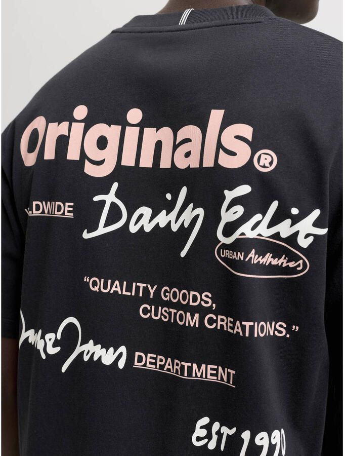 JACK & JONES ORIGINALS relaxed fit T-shirt met backprint zwart - Foto 2
