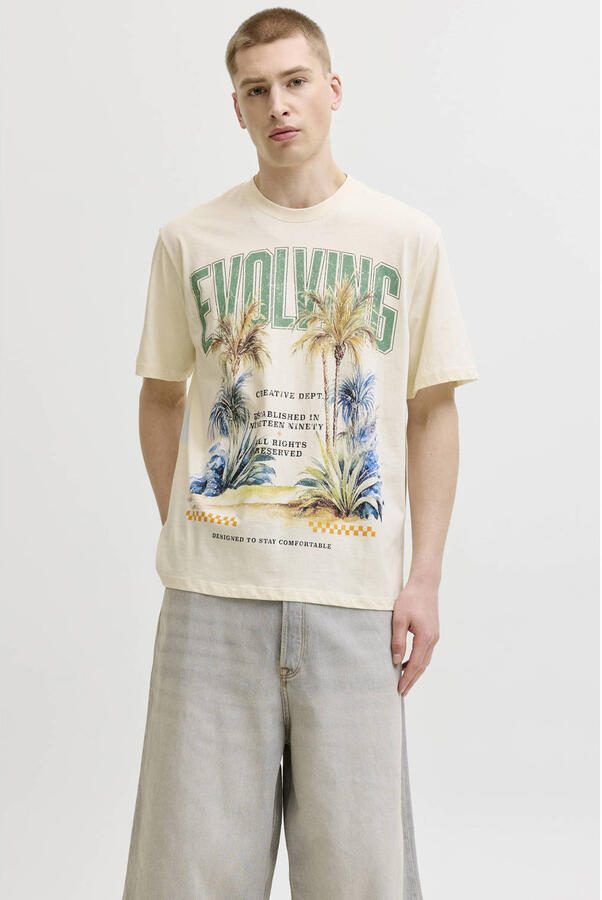 JACK & JONES ORIGINALS relaxed T-shirt beige