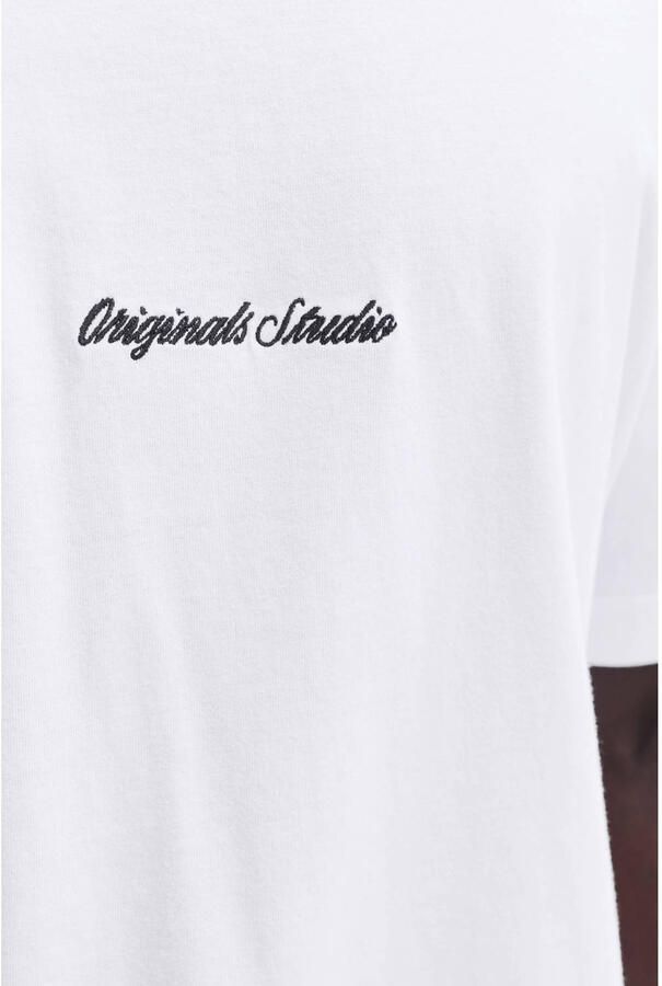 JACK & JONES ORIGINALS relaxed T-shirt en sweatshort wit (set van 2) - Foto 2