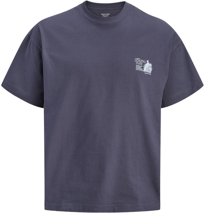 JACK & JONES ORIGINALS relaxed T-shirt met backprint blauw - Foto 2