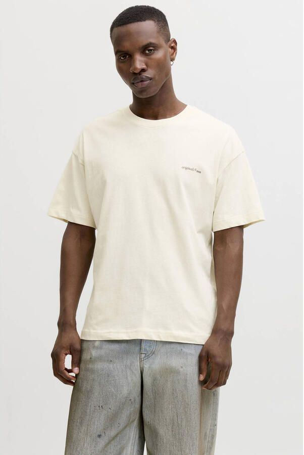 JACK & JONES ORIGINALS relaxed T-shirt met backprint multi (set van 3)