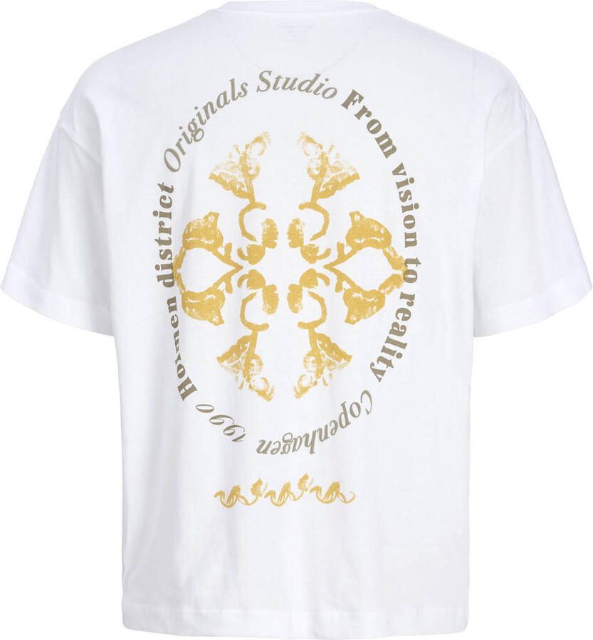 JACK & JONES ORIGINALS relaxed T-shirt met backprint wit - Foto 2