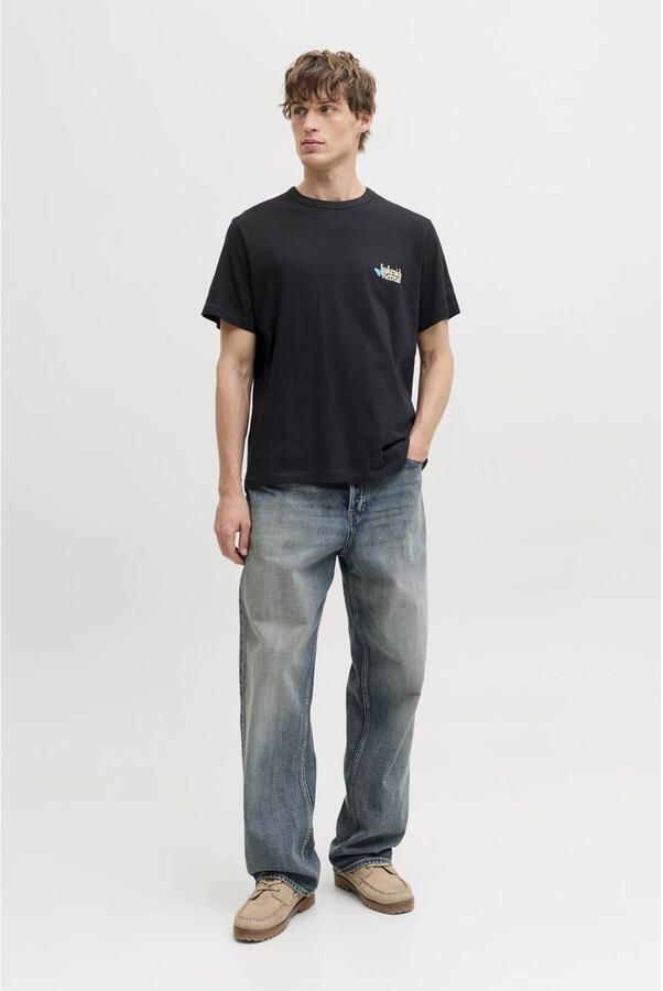 JACK & JONES ORIGINALS relaxed T-shirt met backprint zwart - Foto 3