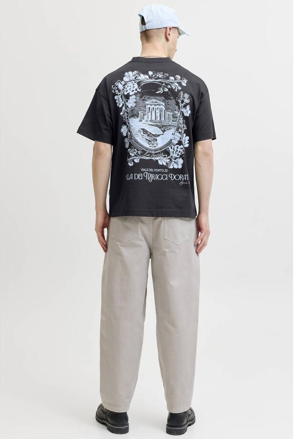 JACK & JONES ORIGINALS relaxed T-shirt met backprint zwart - Foto 3