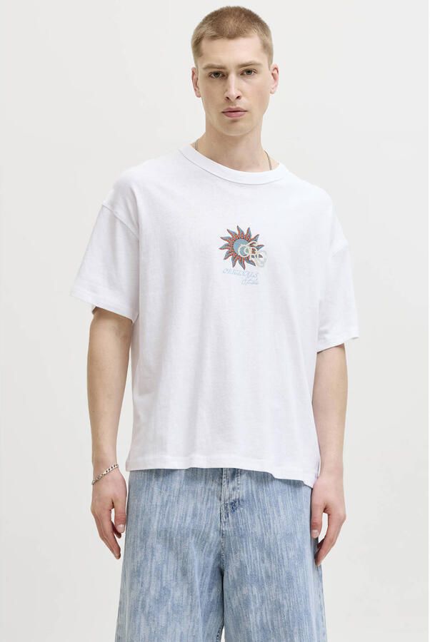 Jack & jones T-shirt met labelprint en ronde hals