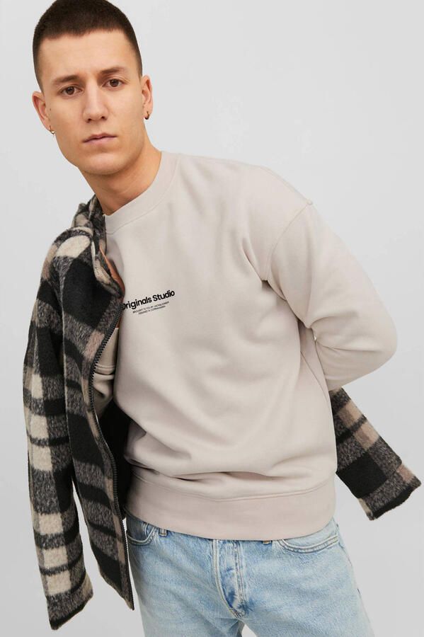 JACK & JONES ORIGINALS sweater JORVESTERBRO met printopdruk moonbeam - Foto 2