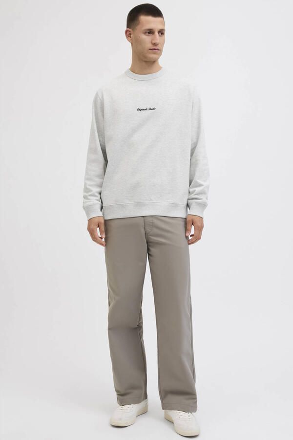 Jack & jones Sweatshirt met ronde hals en labelstitching