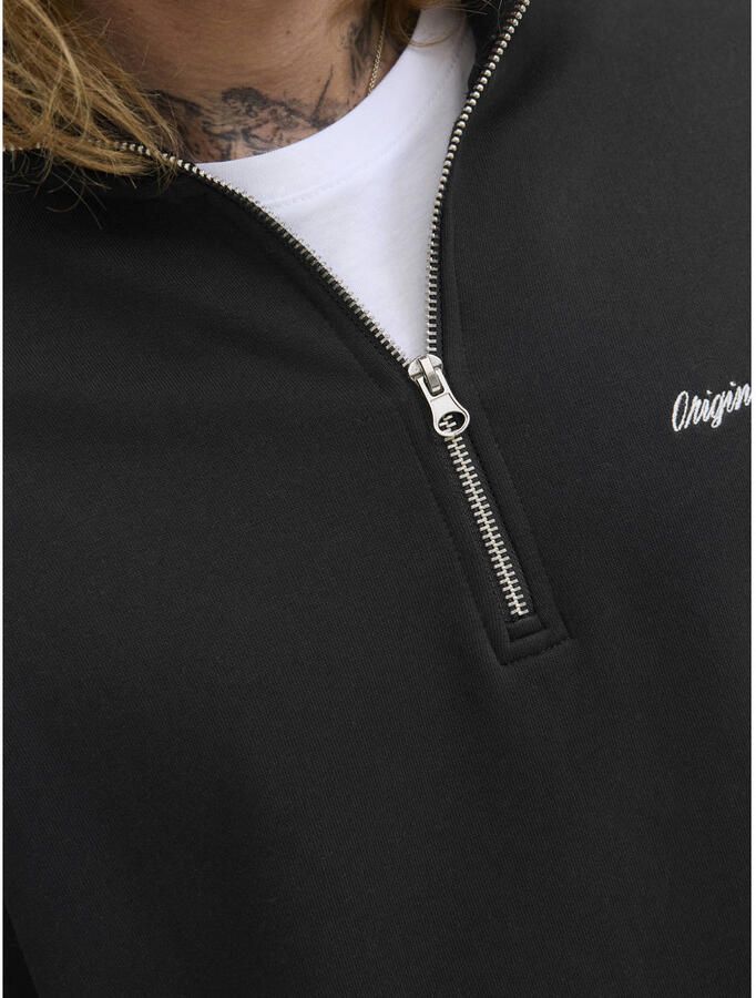 Jack & jones Sweatshirt met schipperskraag en labelstitching