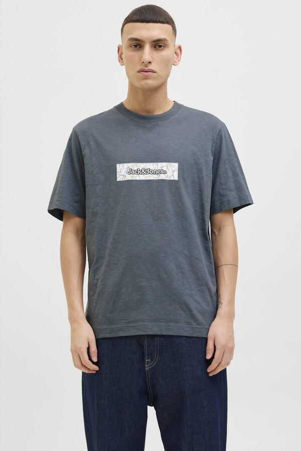 Jack & jones T-shirt met labelprint model 'SPLIT'
