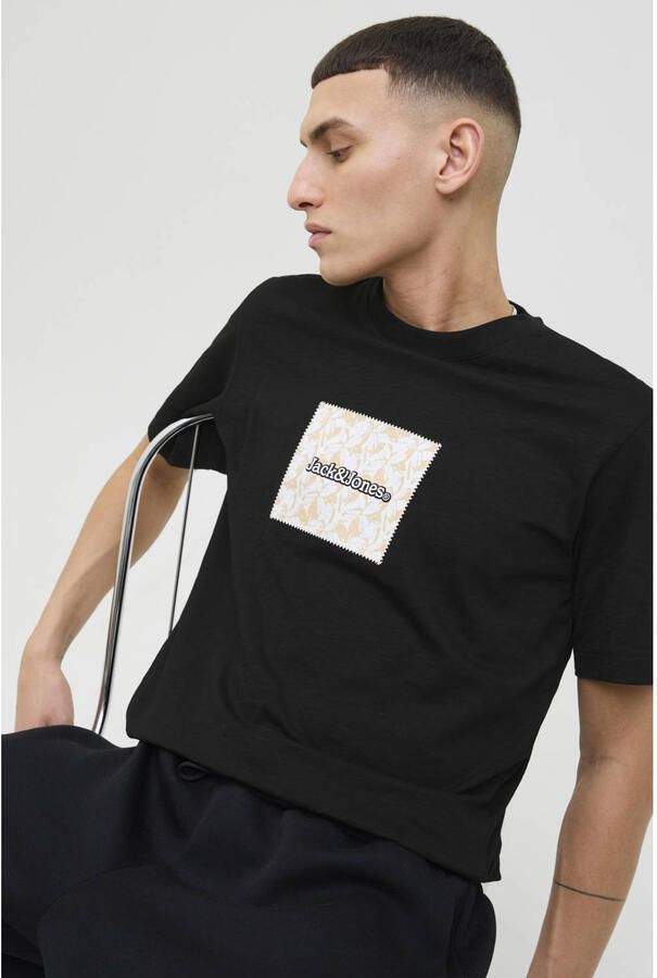 Jack & jones T-shirt met labelprint model 'SPLIT' - Foto 2
