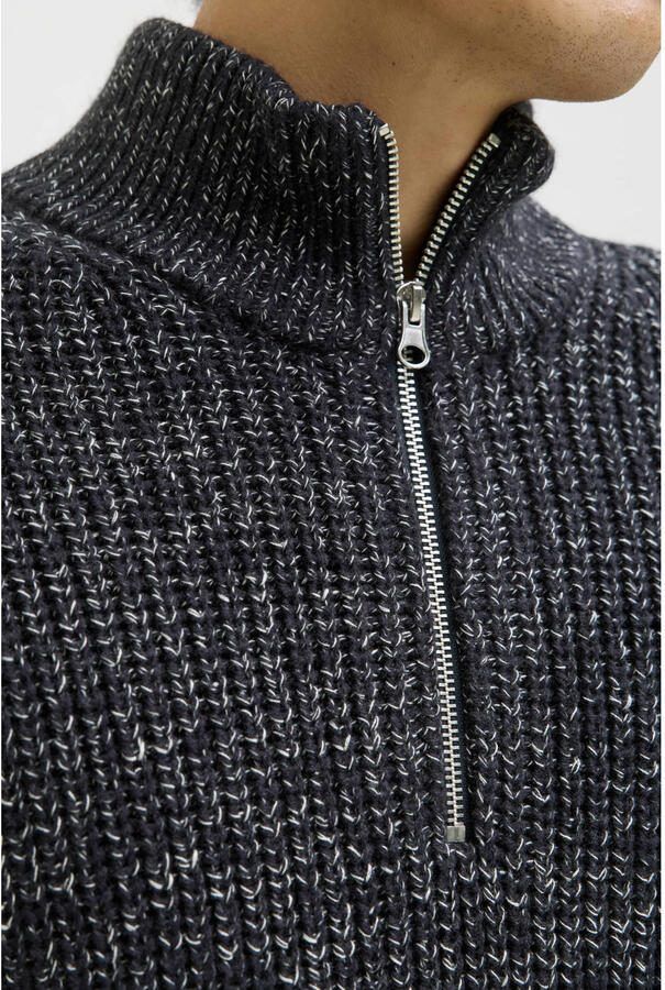 JACK & JONES ORIGINALS trui grof gebreid donkerblauw - Foto 2