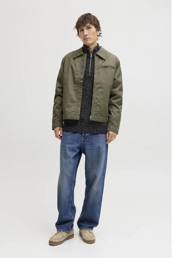 JACK & JONES ORIGINALS trui grof gebreid donkerblauw - Foto 3