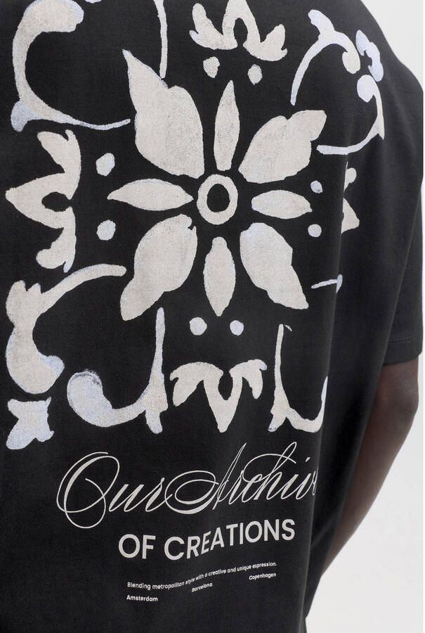 JACK & JONES oversized T-shirt met backprint zwart - Foto 2
