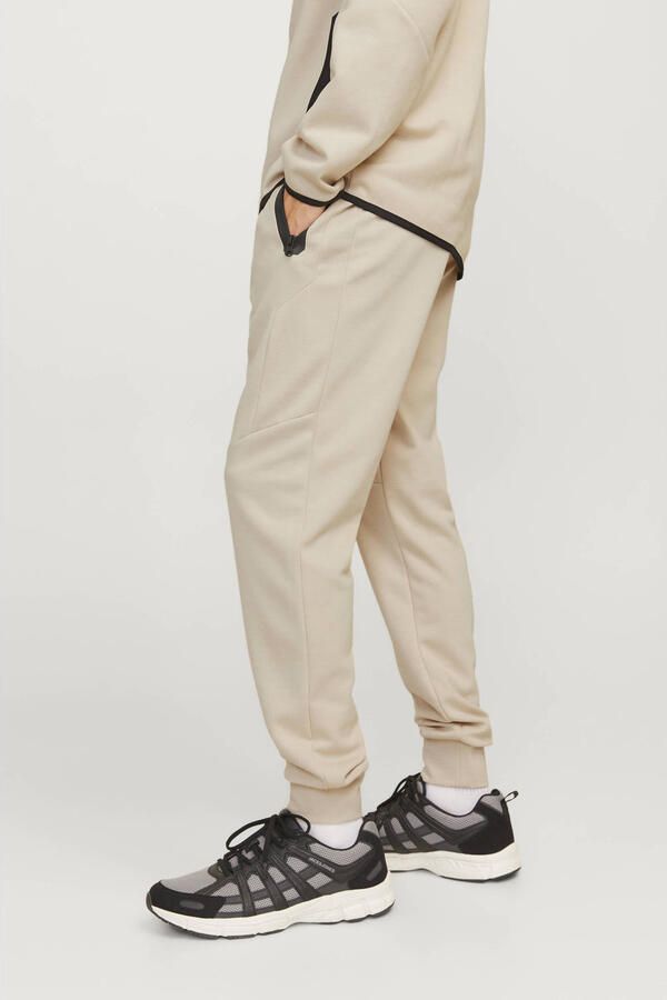 JACK & JONES PANTS STUDIO gemêleerde slim fit joggingbroek JPSTWILL moonbeam - Foto 3