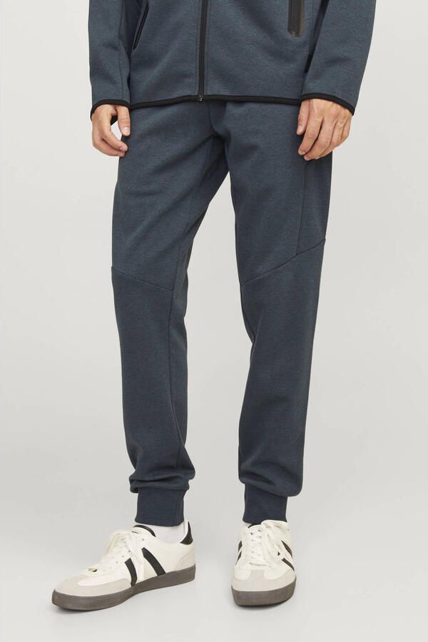 JACK & JONES PANTS STUDIO gemêleerde slim fit joggingbroek JPSTWILL navy blazer