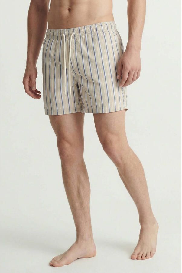 JACK & JONES PANTS STUDIO gestreepte zwemshort beige - Foto 3