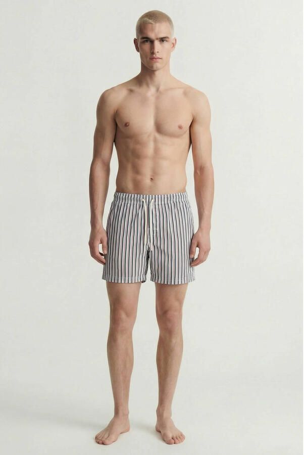 JACK & JONES PANTS STUDIO gestreepte zwemshort blauw - Foto 2