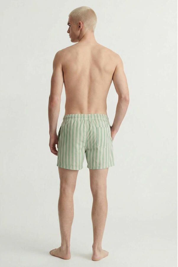 JACK & JONES PANTS STUDIO gestreepte zwemshort lichtgroen - Foto 2