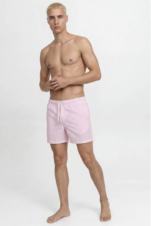 Jack & jones Zwembroek van seersucker met elastische band model 'MAUI OCEAN' - Foto 3