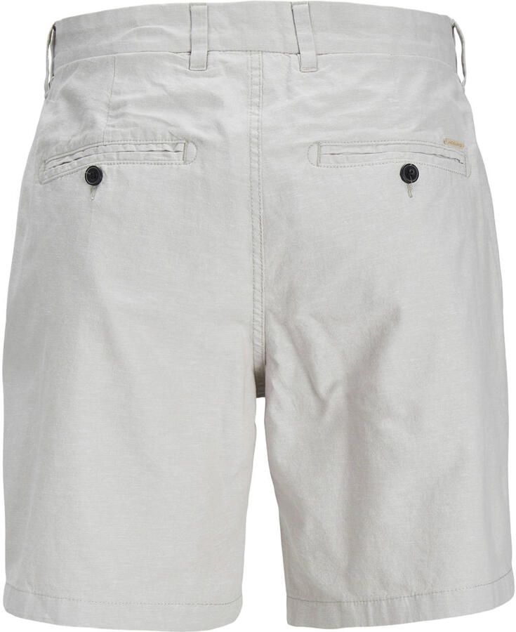 JACK & JONES PANTS STUDIO linnen regular chino short JPSTACE lichtgrijs - Foto 2