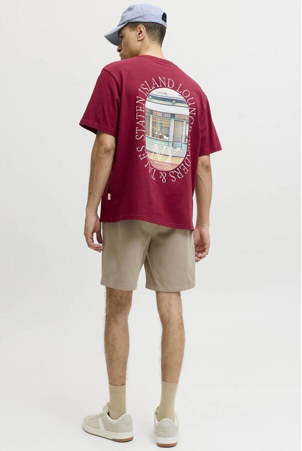JACK & JONES PANTS STUDIO JPSTACE tapered casual short beige - Foto 2