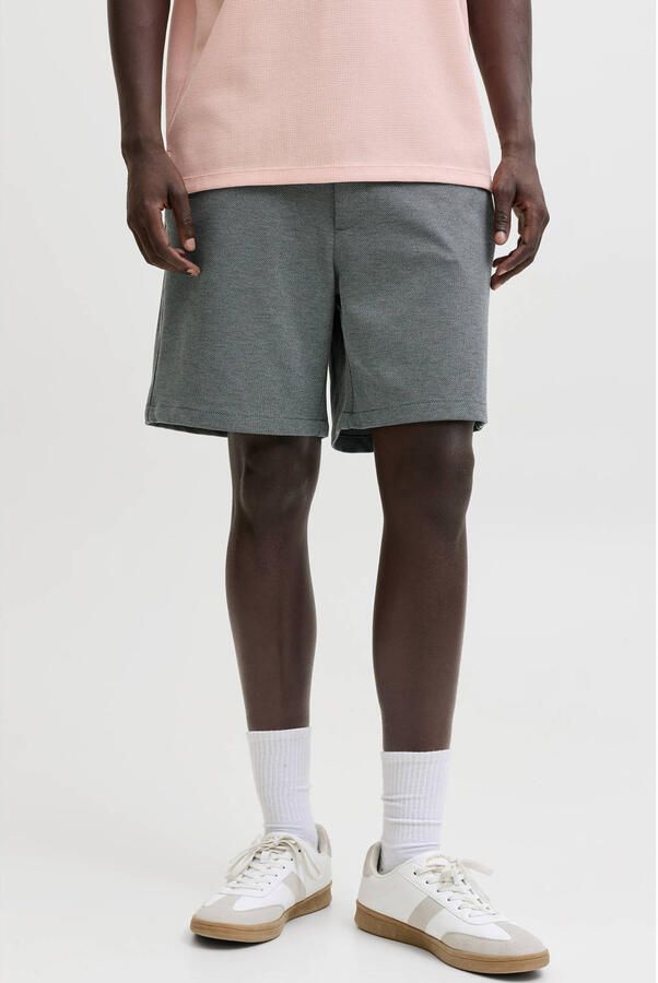JACK & JONES PANTS STUDIO JPSTACE tapered casual short donkerblauw