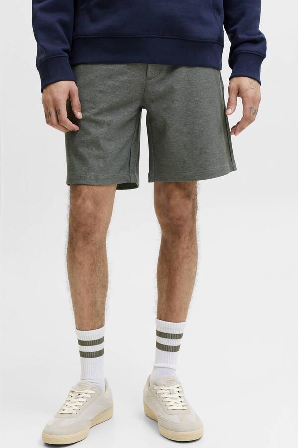 JACK & JONES PANTS STUDIO JPSTACE tapered casual short groen