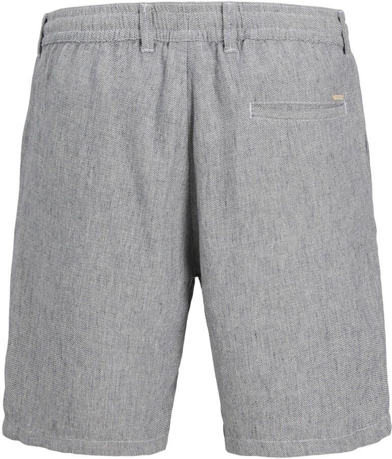 JACK & JONES PANTS STUDIO JPSTACE tapered chino short met linnen blauw - Foto 2