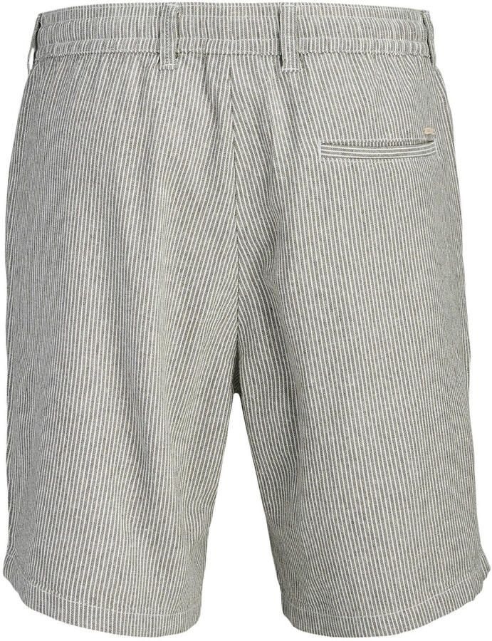 JACK & JONES PANTS STUDIO JPSTACE tapered gestreepte chino short met linnen bruin - Foto 2