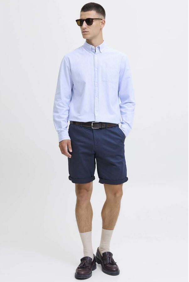 JACK & JONES PANTS STUDIO regular fit chino short JPSTBOWIE navy blazer - Foto 5
