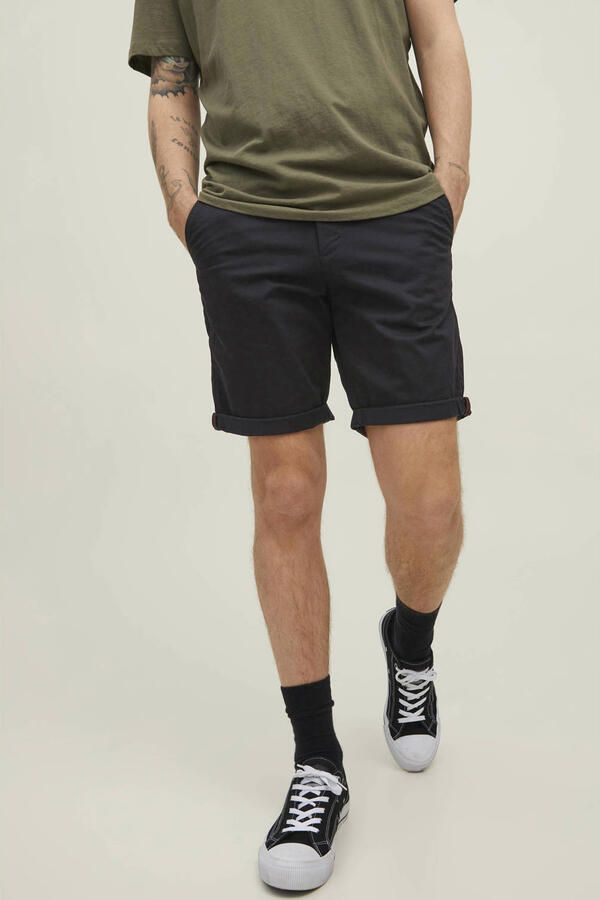 JACK & JONES JEANS INTELLIGENCE regular fit chino short Bowie zwart - Foto 2