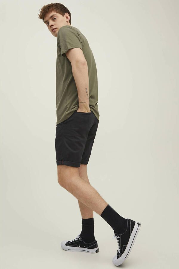 JACK & JONES JEANS INTELLIGENCE regular fit chino short Bowie zwart - Foto 3