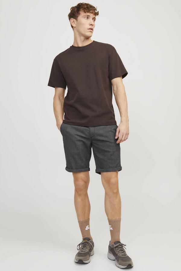 JACK & JONES PANTS STUDIO gemêleerde regular fit short JPSTFURY drizzle - Foto 3